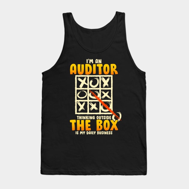 Thinking Outside The Box Funny Auditor Gift Audit Accounting Tank Top by Proficient Tees